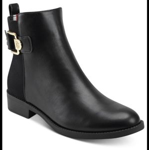 COPY - Tommy Hilfiger - Inella Mixed-Media Booties - Black